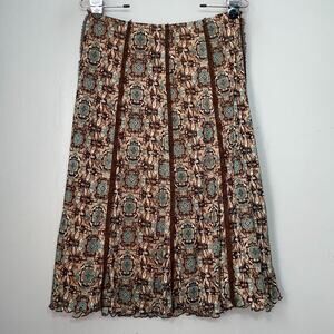 Y2K Pull On Mesh Skirt Petite Sz Small Boho Goblincore Grunge Dark Forest Fairy